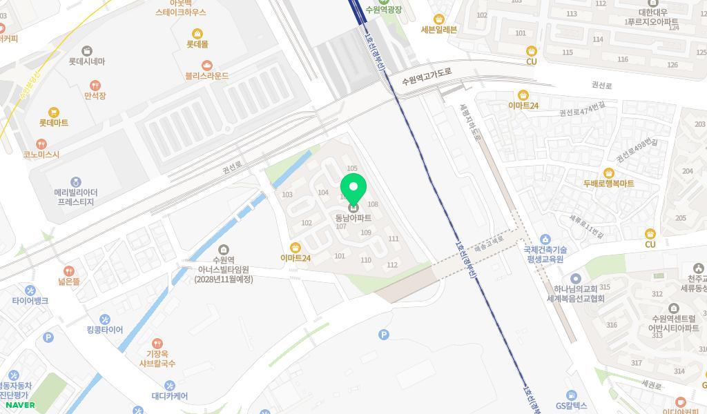 평동늘기쁨어린이집 위치 지도