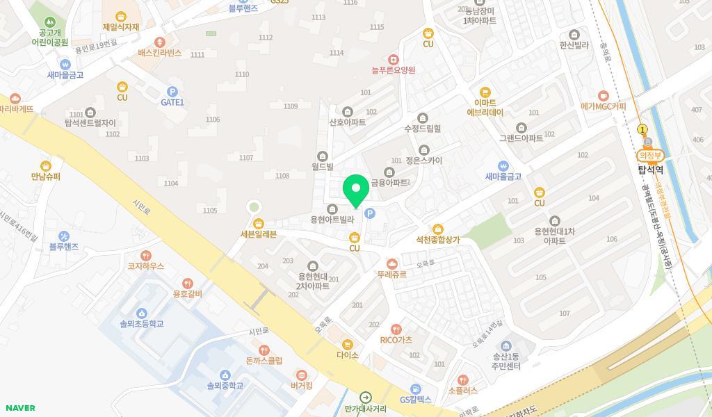 탑석아이랜드어린이집 위치 지도