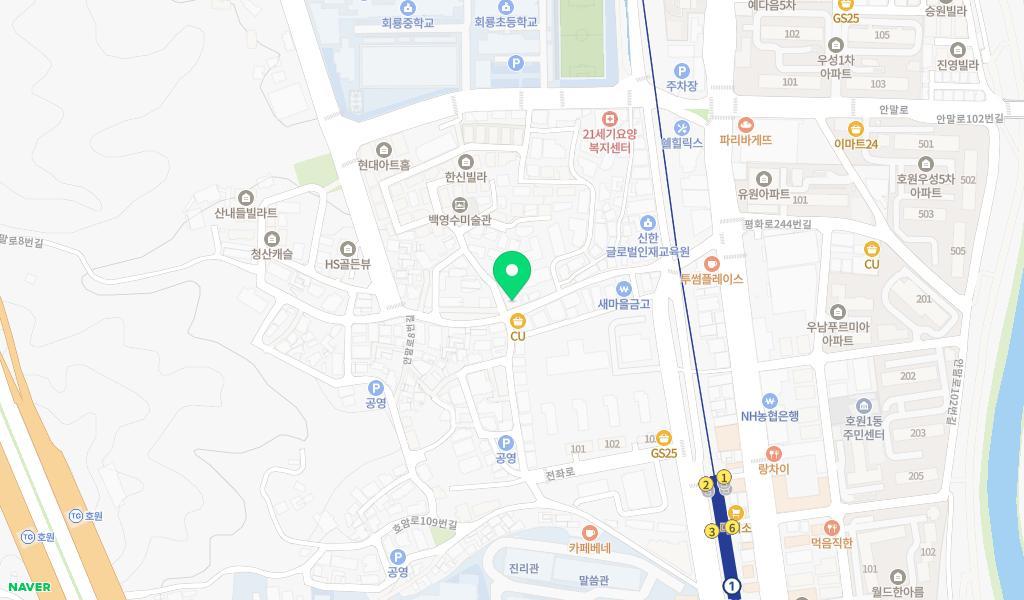 안말어린이집 위치 지도