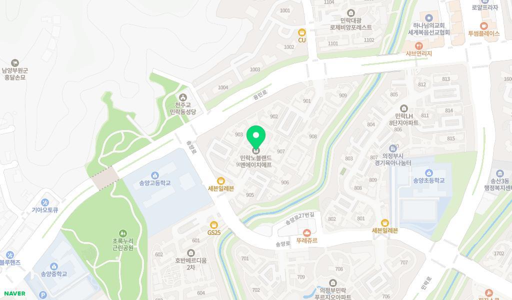 민락초록누리어린이집 위치 지도