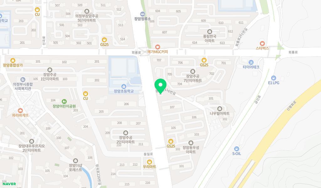 장암보리어린이집 위치 지도
