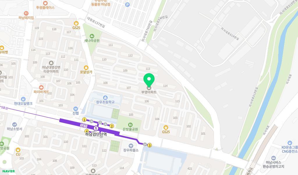 부영프뢰벨어린이집 위치 지도