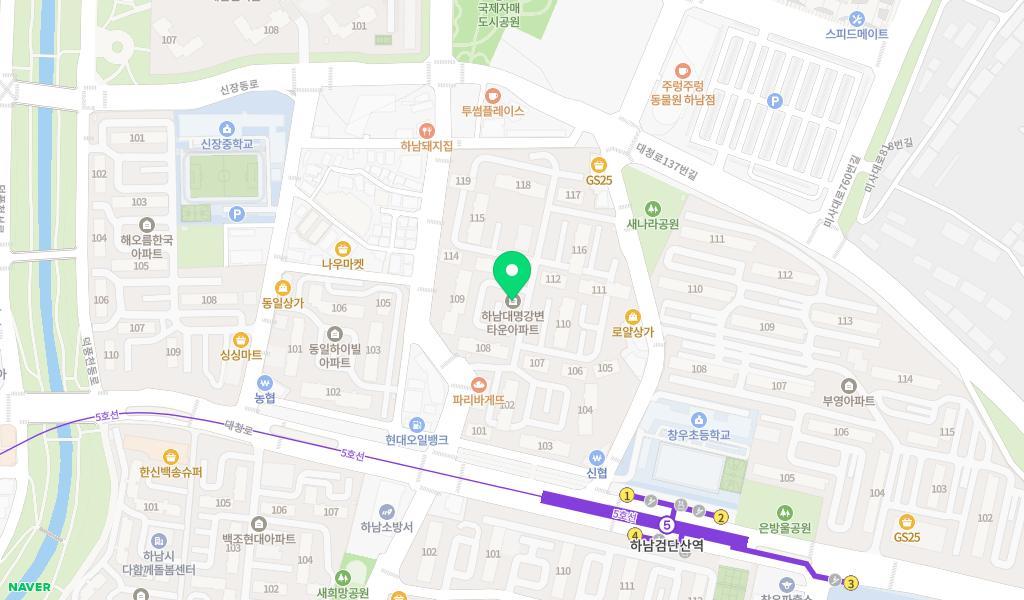 베베키즈어린이집 위치 지도