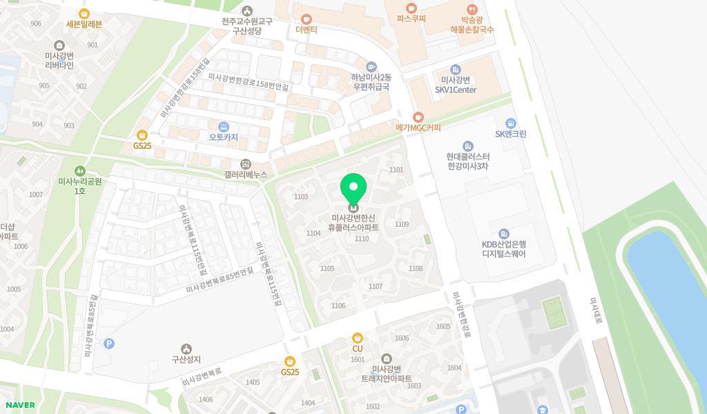 미사아이자람어린이집 위치 지도