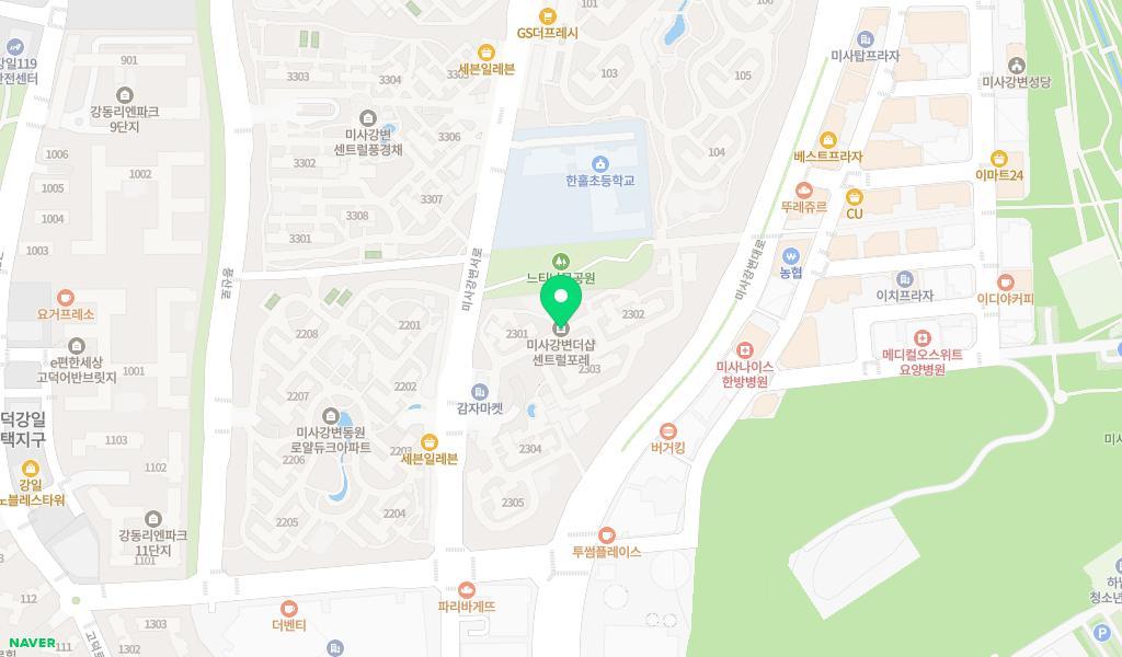 시립센트럴포레어린이집 위치 지도