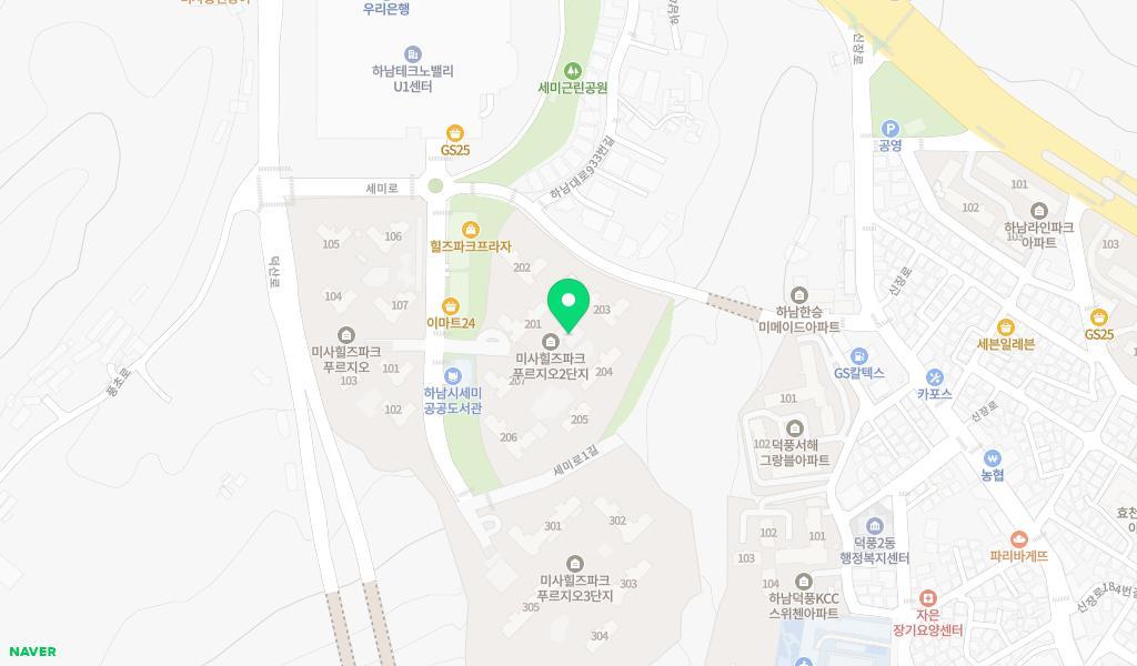 시립힐즈파크어린이집 위치 지도