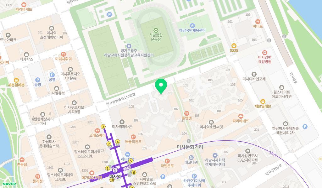 시립미사파라곤어린이집 위치 지도