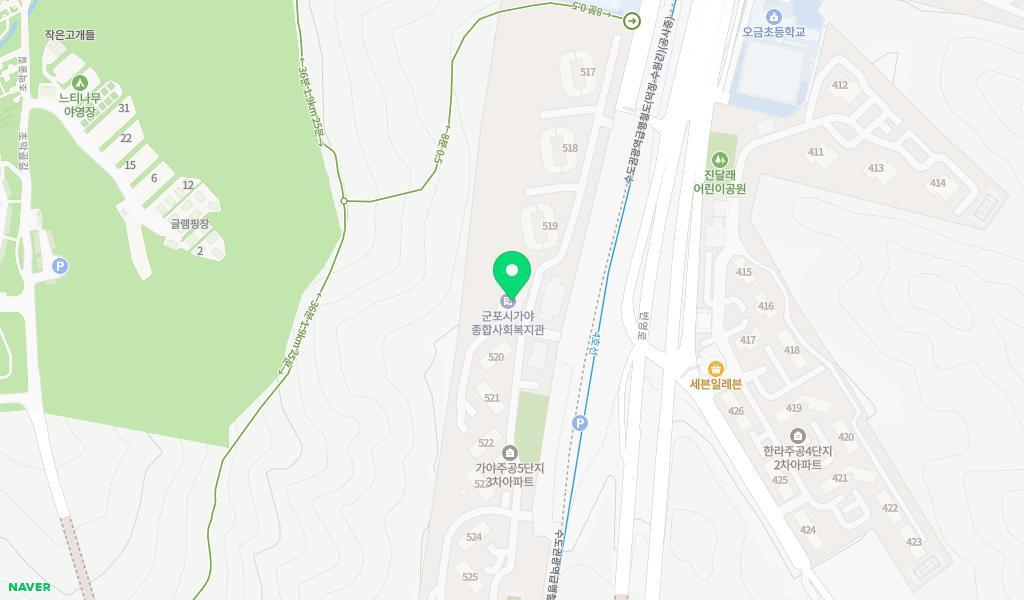 군포시립가야어린이집 위치 지도