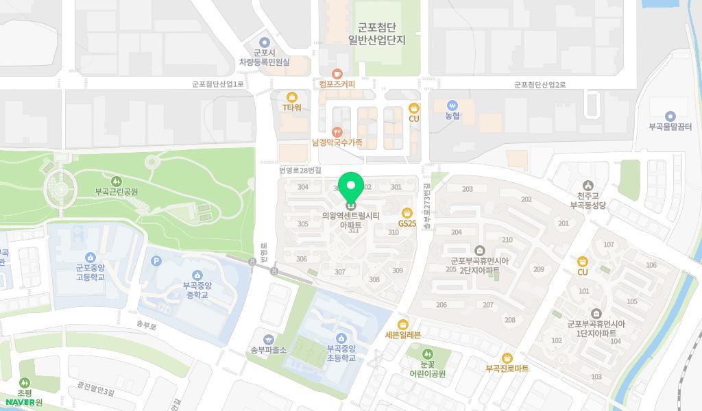현대모비스의왕연구소직장어린이집 위치 지도