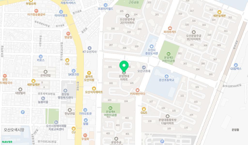 한빛어린이집 위치 지도