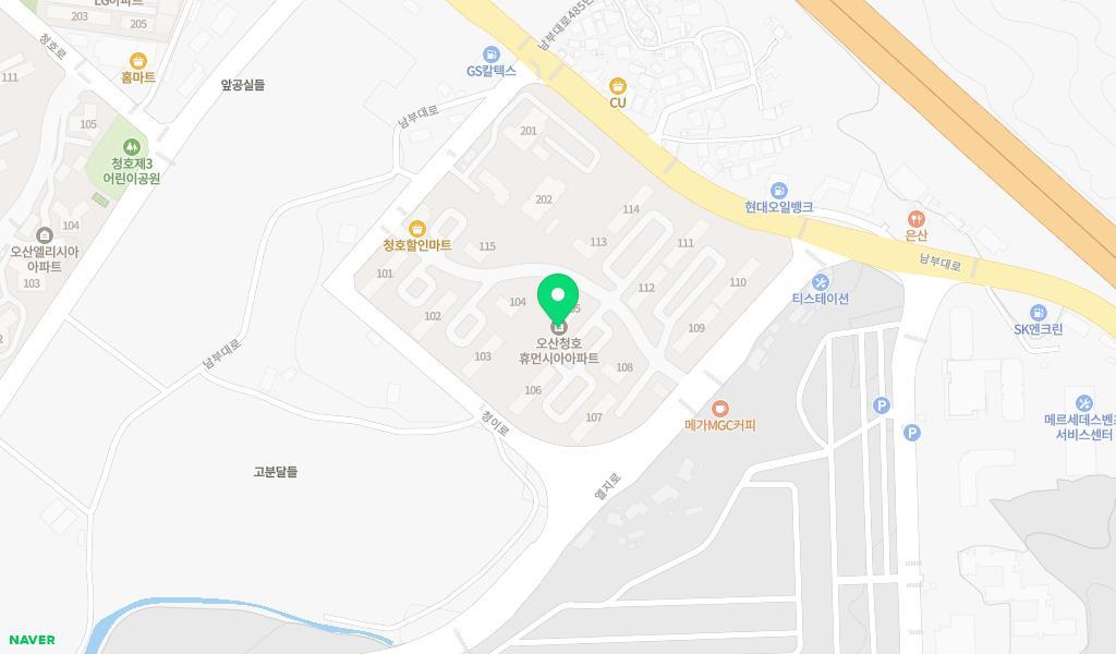 시립청호어린이집 위치 지도