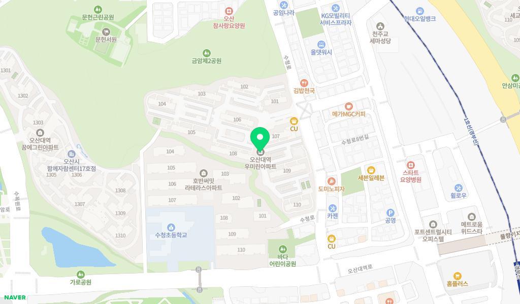우미숲속어린이집 위치 지도