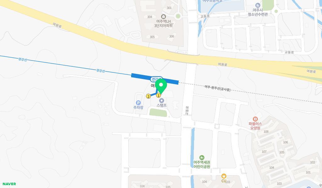 키즈레일 여주역어린이집 위치 지도