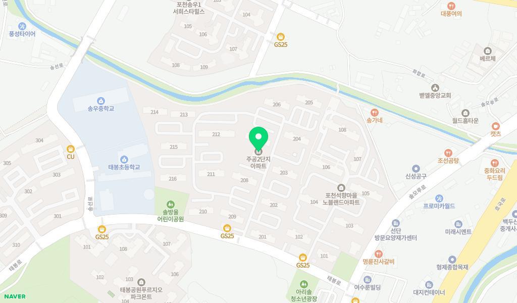 송천어린이집 위치 지도