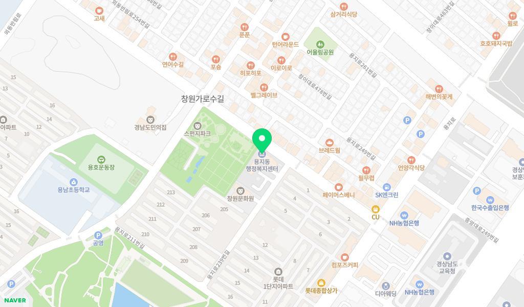 창원시립 용지어린이집 위치 지도