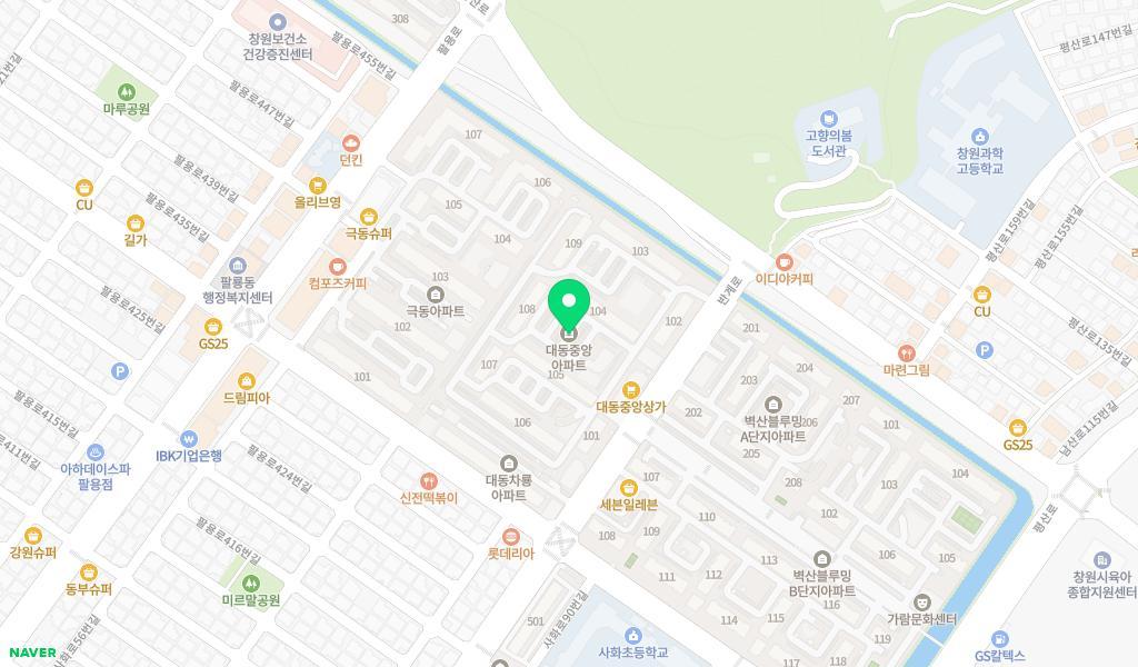 예명산새소리어린이집 위치 지도