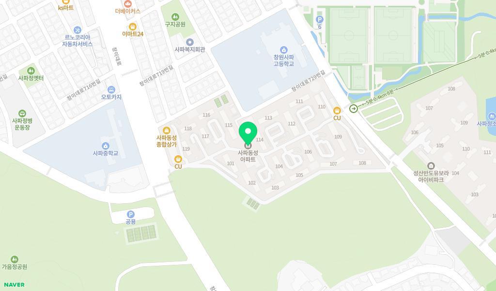 동성피노키오어린이집 위치 지도