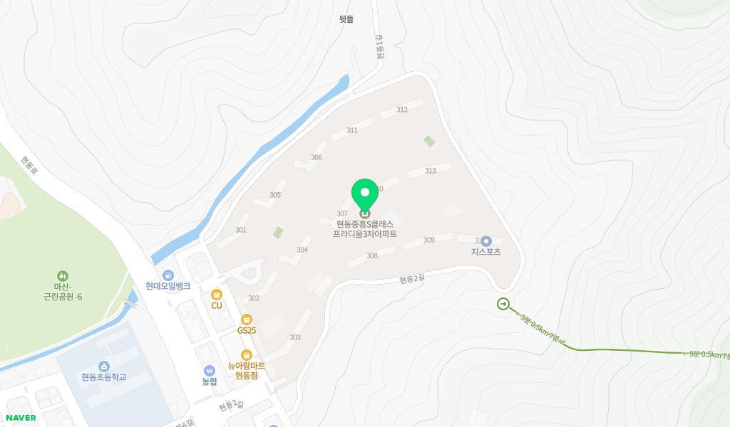 중흥누리봄어린이집 위치 지도