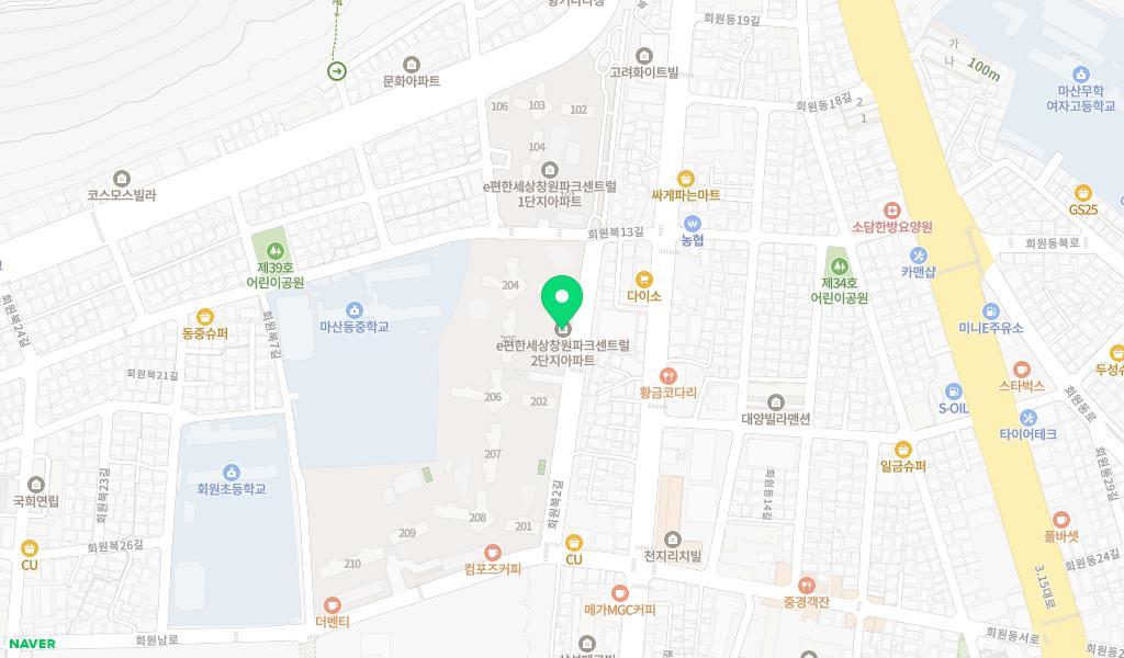 창원시립 e편한세상어린이집 위치 지도