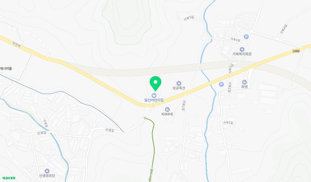 밀신어린이집 위치 지도