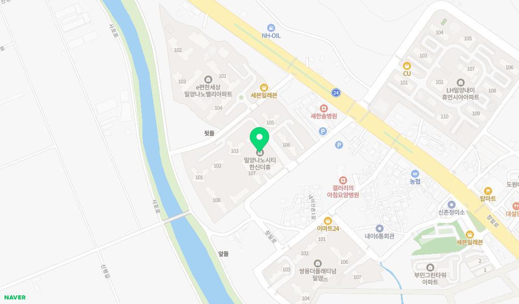 한신더휴어린이집 위치 지도