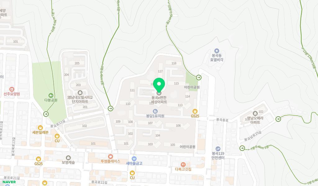 이편한숲어린이집 위치 지도