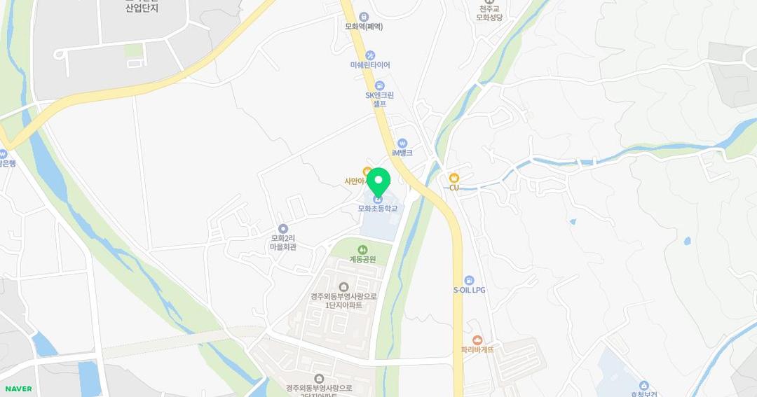 모화초등학교병설유치원 위치 지도