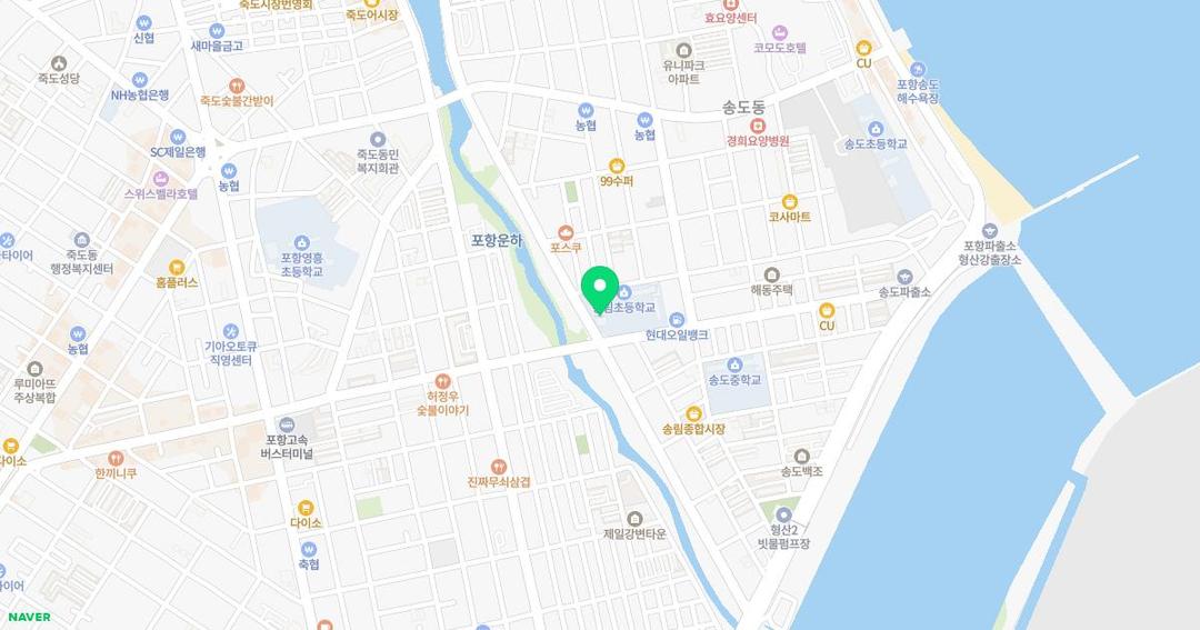 송림초등학교병설유치원 위치 지도