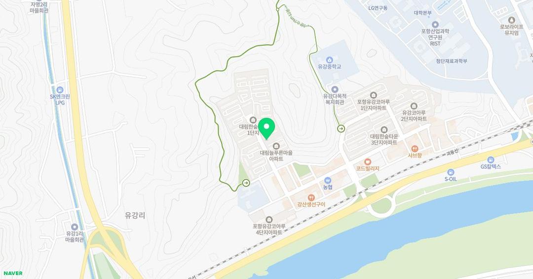 유강유치원 위치 지도