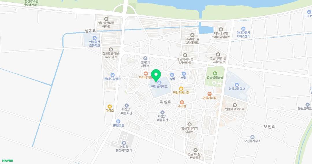 연일초등학교병설유치원 위치 지도