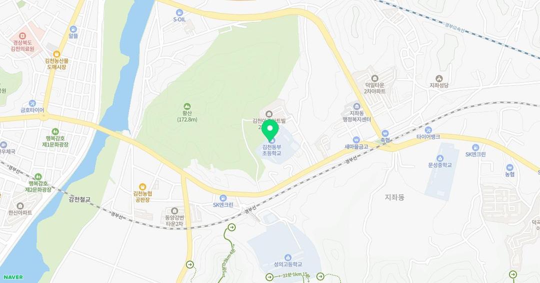 김천동부초등학교병설유치원 위치 지도