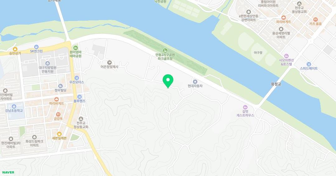 안동오상유치원 위치 지도
