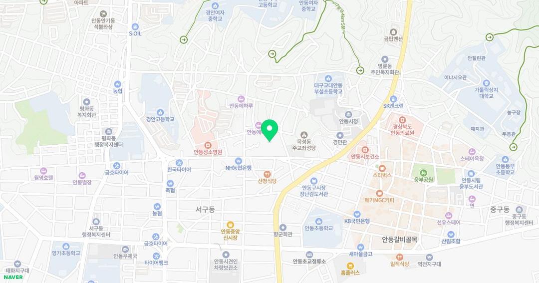 안동유치원 위치 지도