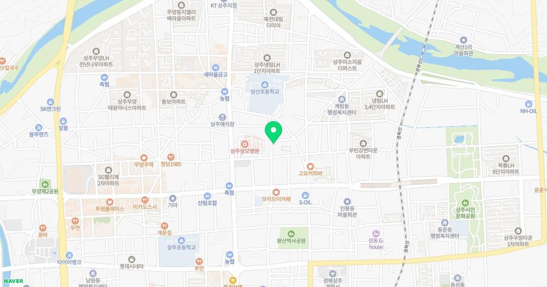상주원광유치원 위치 지도