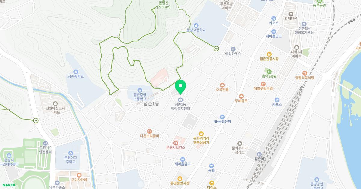 문경유치원 위치 지도