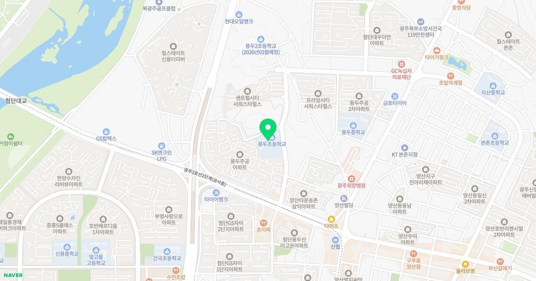 용두초등학교병설유치원 위치 지도