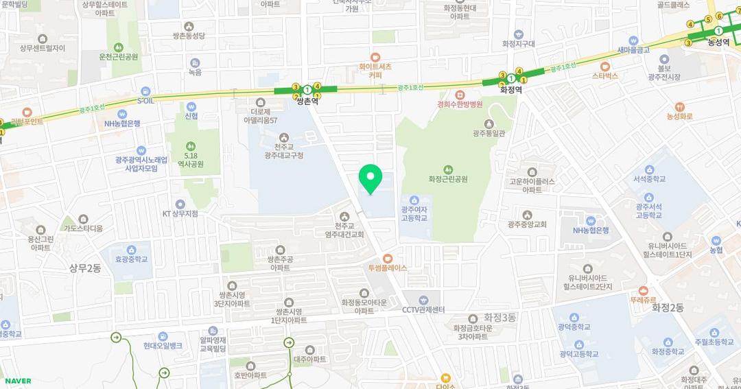 광주화정초등학교병설유치원 위치 지도