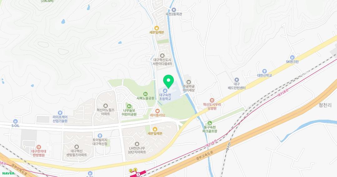 대구숙천유치원 위치 지도
