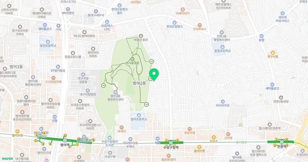 범어유치원 위치 지도