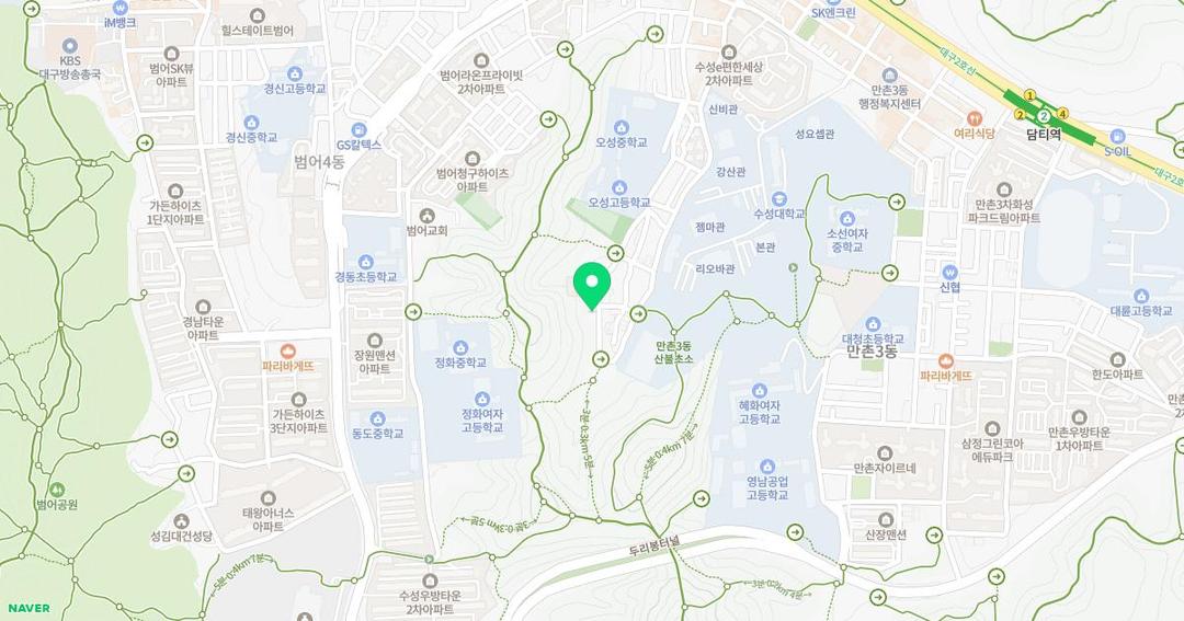 만촌아이숲유치원 위치 지도