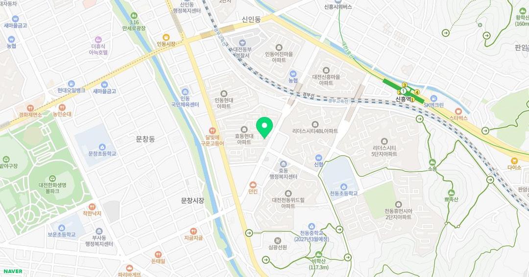 동대전유치원 위치 지도