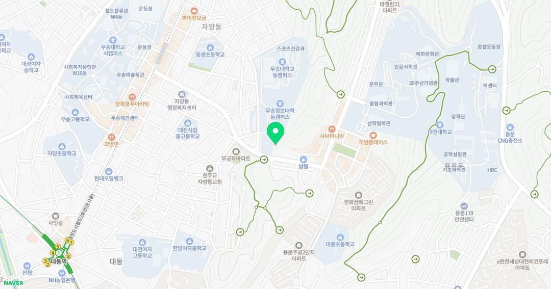 나무와숲유치원 위치 지도