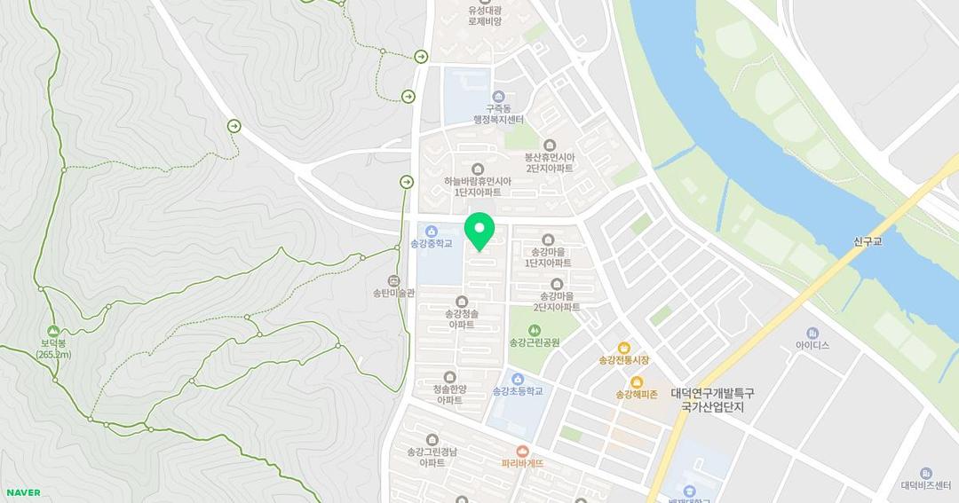 송강청솔유치원 위치 지도