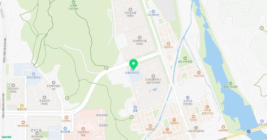 대전도솔유치원 위치 지도