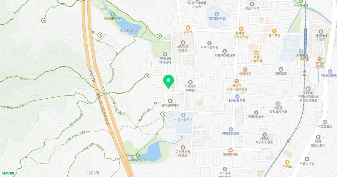 산새소리유치원 위치 지도