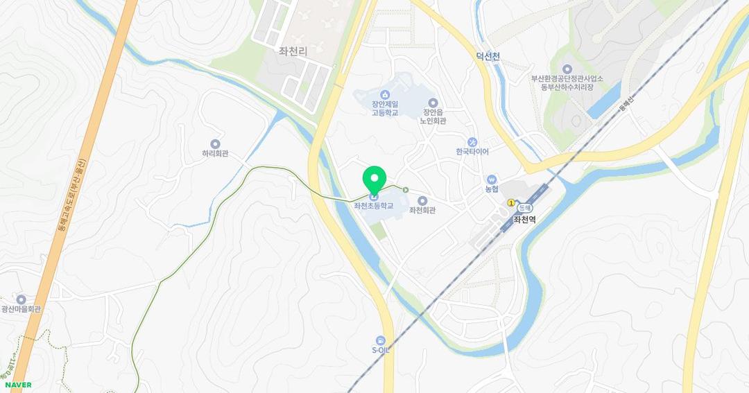 좌천초등학교병설유치원 위치 지도