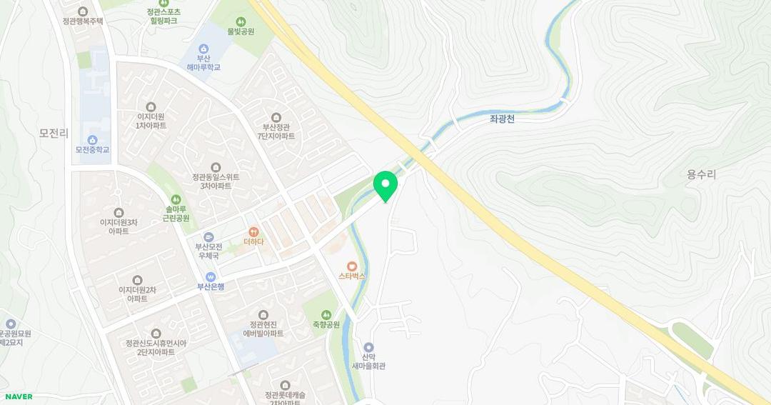 정관아이숲유치원 위치 지도