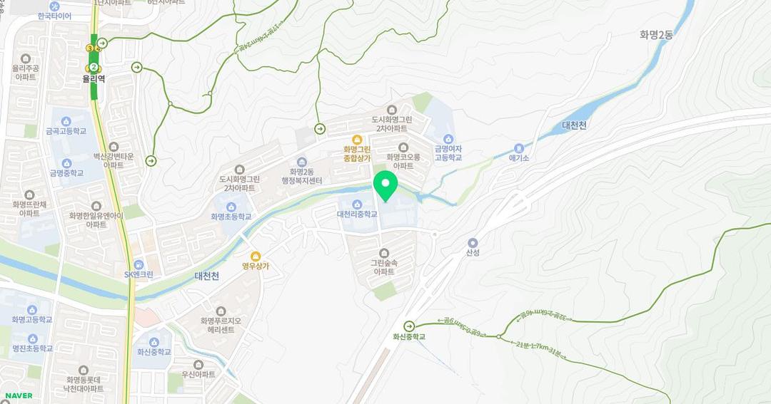 대천리초등학교병설유치원 위치 지도