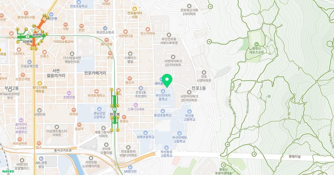 전포유치원 위치 지도