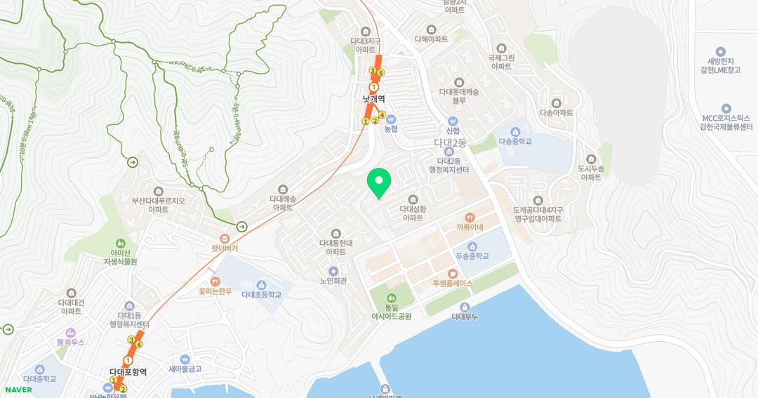 큰별삼환유치원 위치 지도
